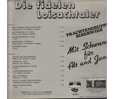 Die Fidelen Loisachtaler Trachtengruppe Biberwier - Mit Schwung f�r Alt und Jung LP 1986 Neu