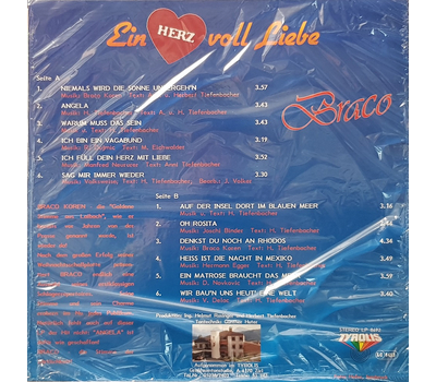 Braco - Ein Herz voll Liebe LP 1986