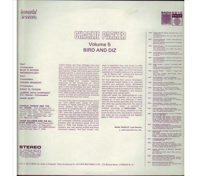 Charlie Parker - Volume 5 Bird and Diz LP 1973 Neu