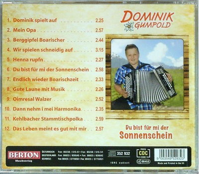 Dominik Gumpold - Du bist f�r mi der Sonnenschein