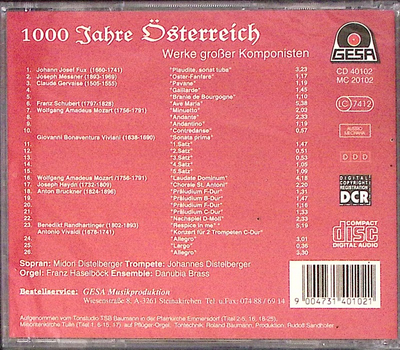 1000 Jahre sterreich 996 - 1996 Werke groer Komponisten