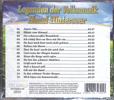 Stefan Mross pr�sentiert: Legenden der Volksmusik - Hansi Hinterseer 2CD