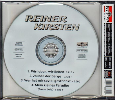 Reiner Kirsten - Wir leben, wir lieben / Zauber der Berge / Wer hat mir soviel geschenkt / Mein kleines Paradies (Sumo Lele)