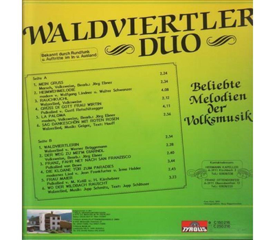 Waldviertler Duo - Beliebte Melodien der Volksmusik LP Neu