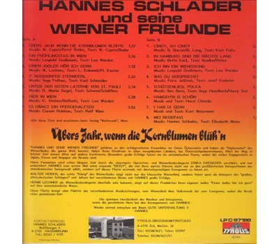 Hannes Schlader und seine Wiener Freunde - bers Jahr wenn die Kornblumen blhn 1988 LP Neu